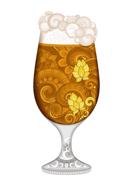 Decorated Glass of Beer