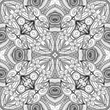 Soyut siyah ve beyaz kabile desen