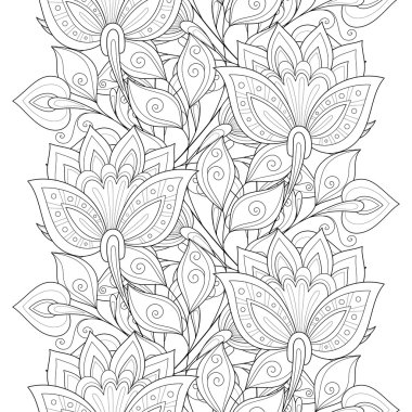 Kusursuz tek renkli çiçekli desen.