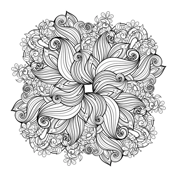 Fondo floral monocromo — Archivo Imágenes Vectoriales