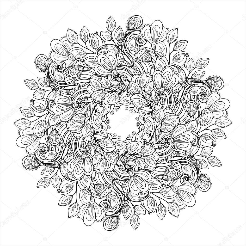 Monochrome Floral Background Vector Image By C Krivoruchko Vector Stock Monochrome Floral Background Vector Image By C Krivoruchko Vector Stock