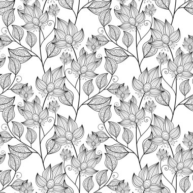 Kusursuz tek renkli çiçekli desen.