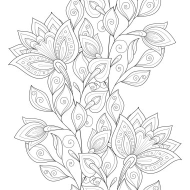 Kusursuz tek renkli çiçekli desen.