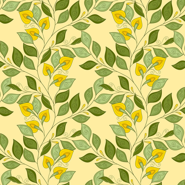 Бесшовный цветочный узор