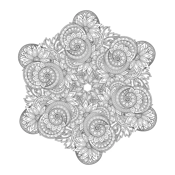 Monokrom floral bakgrund — Stock vektor