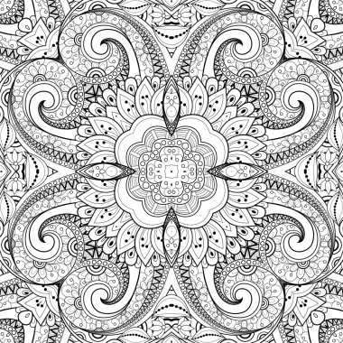 Soyut siyah ve beyaz kabile desen