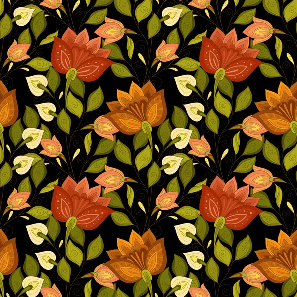 Modèle floral sans couture — Image vectorielle