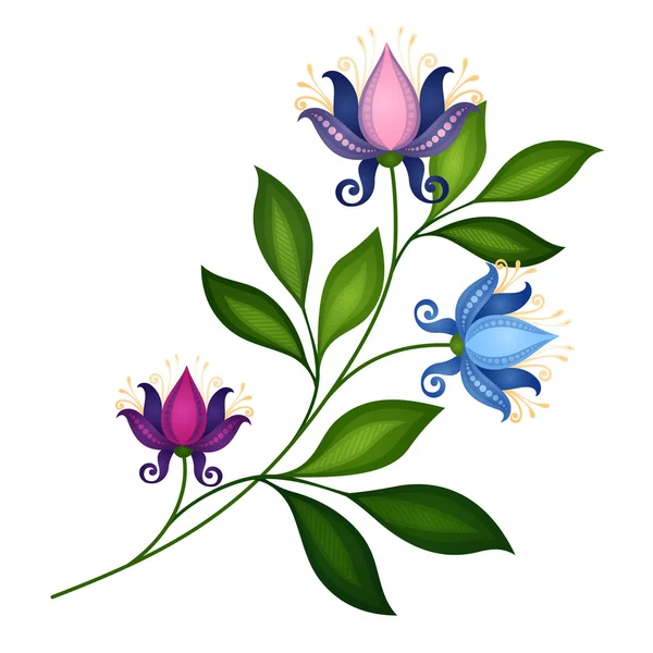 Güzel renkli soyut çiçek