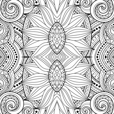 Soyut siyah ve beyaz kabile desen