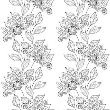 Kusursuz tek renkli çiçekli desen.