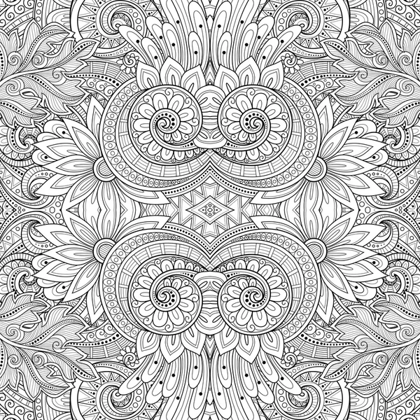 Patrón tribal blanco y negro abstracto — Archivo Imágenes Vectoriales