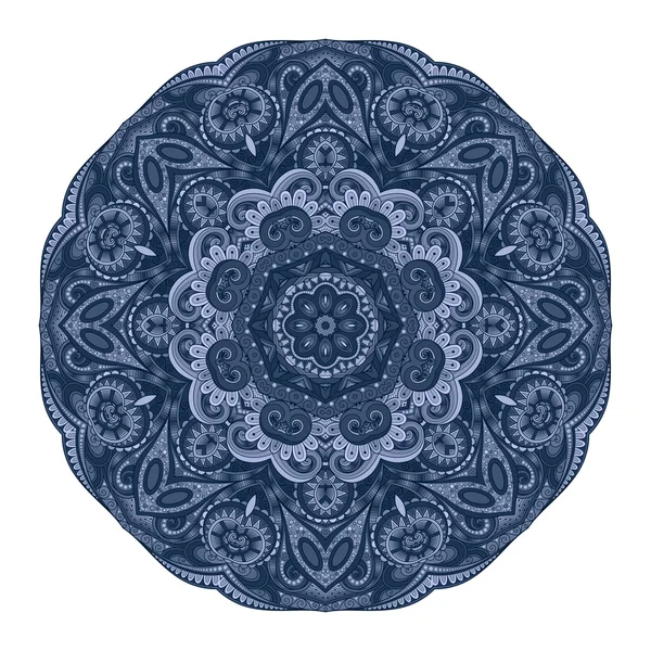 Schöne deko gefärbte Kontur Mandala — Stockvektor