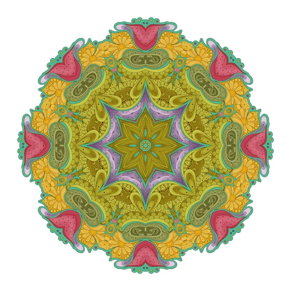 Hermosa Deco Color contorno Mandala — Archivo Imágenes Vectoriales