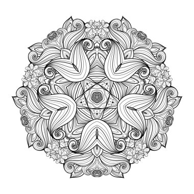 Güzel Deco tek renkli kontur yıldızı