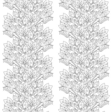 Kusursuz tek renkli çiçekli desen.