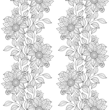 Kusursuz tek renkli çiçekli desen.