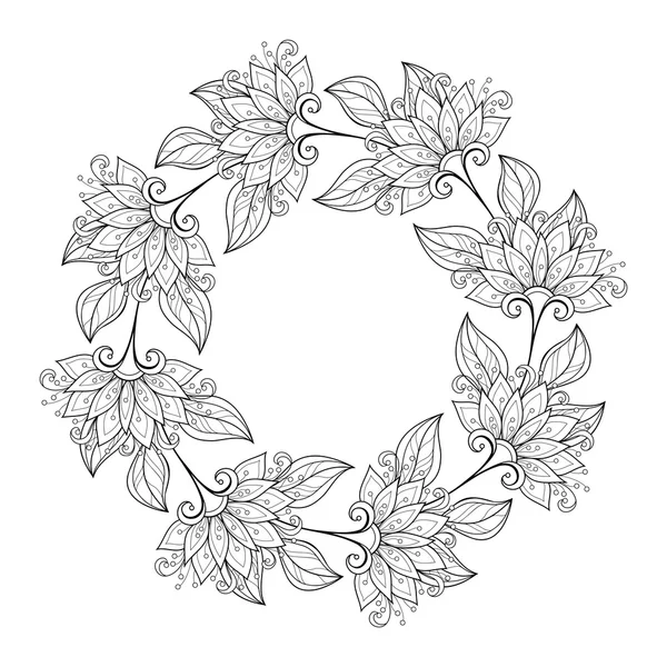 Fondo floral monocromo — Vector de stock