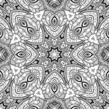 Soyut siyah ve beyaz kabile desen