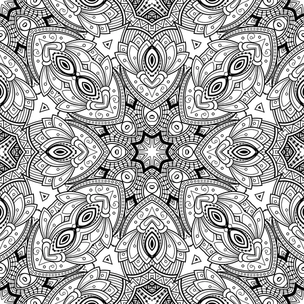 Patrón tribal blanco y negro abstracto — Archivo Imágenes Vectoriales