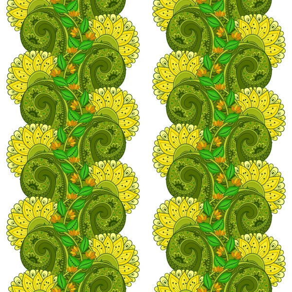 Patrón floral sin costuras — Vector de stock