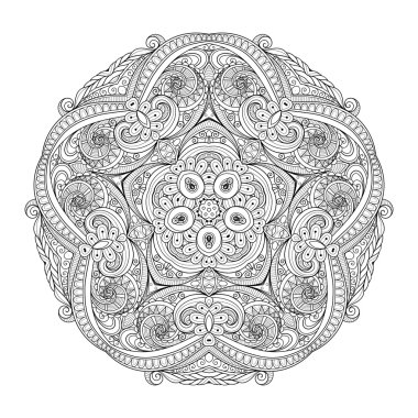 Güzel Deco tek renkli kontur yıldızı