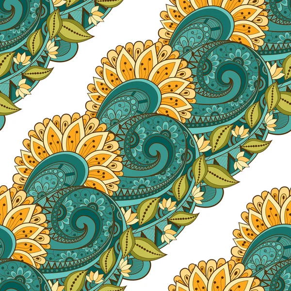 Patrón floral sin costuras — Vector de stock