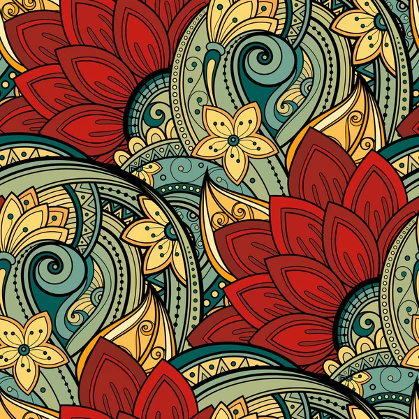 Patrón floral sin costuras — Vector de stock