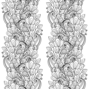 Kusursuz tek renkli çiçekli desen.