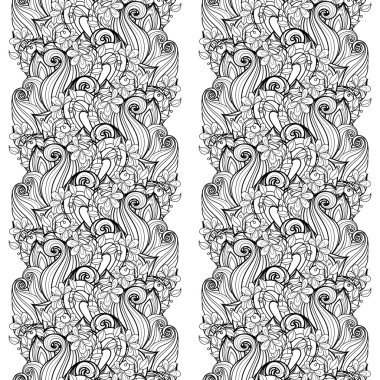 Kusursuz tek renkli çiçekli desen.