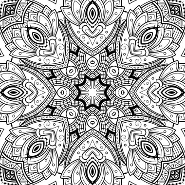 Soyut siyah ve beyaz kabile desen