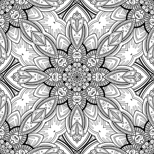 Modèle tribal abstrait noir et blanc — Image vectorielle