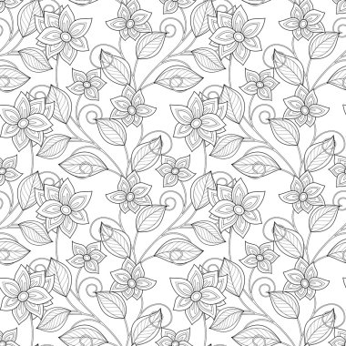 Kusursuz tek renkli çiçekli desen.