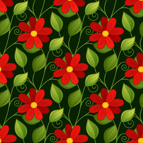 Seamless Floral Pattern — Stock Vector