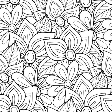 Kusursuz tek renkli çiçekli desen.