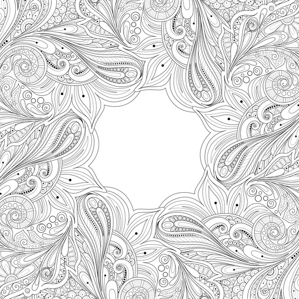 Fondo floral monocromo — Vector de stock