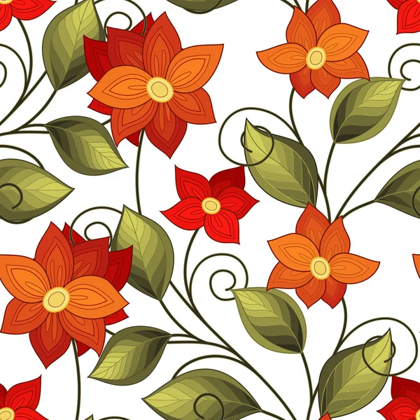 Abstract Seamless Floral Pattern — Stock Vector