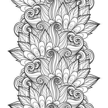 Kusursuz tek renkli çiçekli desen.