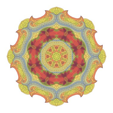 Güzel Deco renkli kontur Mandala
