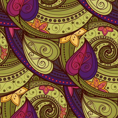 Soyut, dikişsiz çiçek deseni