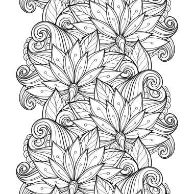 Kusursuz tek renkli çiçekli desen.