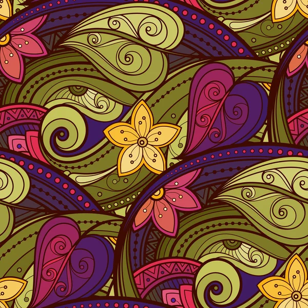 Patrón floral sin costura abstracto — Vector de stock