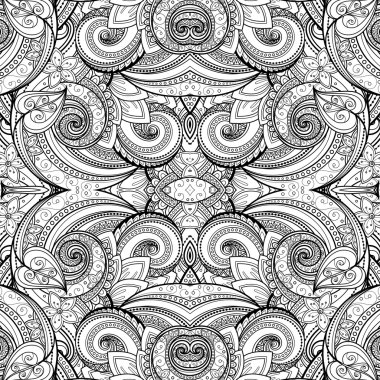 Soyut siyah ve beyaz kabile desen