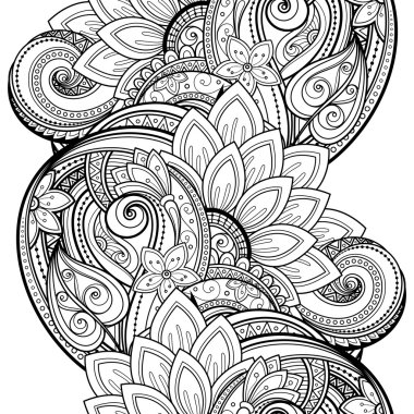 Kusursuz tek renkli çiçekli desen.