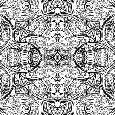 Soyut siyah ve beyaz kabile desen