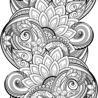  Kusursuz tek renkli çiçekli desen.