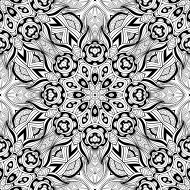 Soyut siyah ve beyaz kabile desen