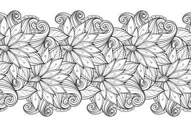 Kusursuz tek renkli çiçekli desen.