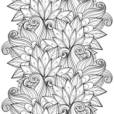 Kusursuz tek renkli çiçekli desen.