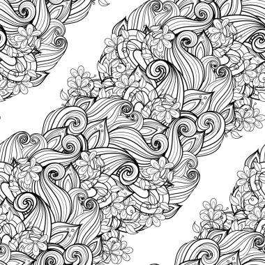 Kusursuz tek renkli çiçekli desen.