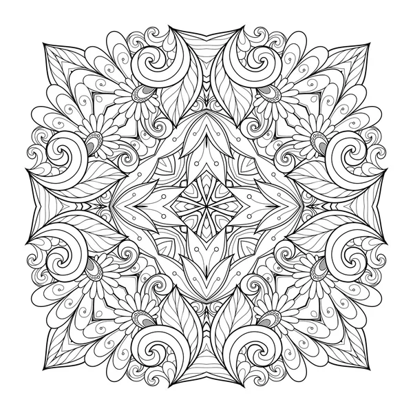 Deco monochroom Contour Square — Stockvector